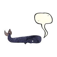 cartoon whale with speech bubble N11