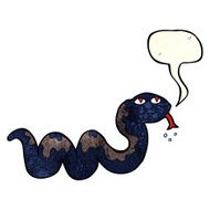 cartoon snake with speech bubble N21
