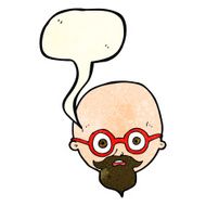 cartoon shocked man with beard speech bubble N6