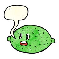 cartoon lime with speech bubble N2