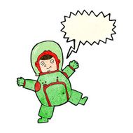 cartoon astronaut with speech bubble N38