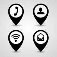 Collection pointer icon great for any use Vector EPS10