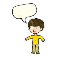 cartoon happy man with speech bubble N138