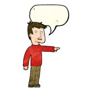 cartoon pointing man with speech bubble N30