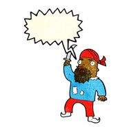 cartoon pirate with speech bubble N3
