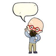 cartoon old man with speech bubble N8