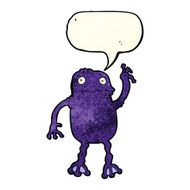 cartoon poisonous frog with speech bubble N5