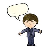 cartoon annoyed man with speech bubble N28