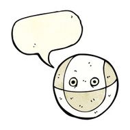 cartoon ball with speech bubble N2