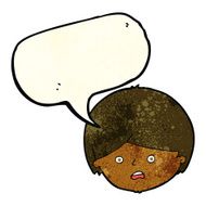 cartoon unhappy boy with speech bubble N18