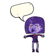 cartoon vampire girl with speech bubble N72