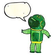 cartoon astronaut with speech bubble N40