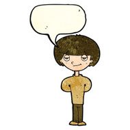 cartoon happy man with speech bubble N143