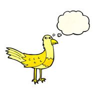 cartoon bird with speech bubble N105