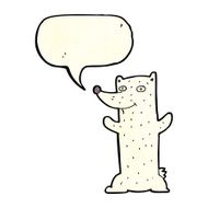 cartoon polar bear with speech bubble N23