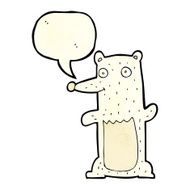 cartoon polar bear with speech bubble N24