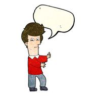 cartoon man gesturing wildly with speech bubble N4