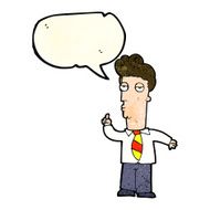 cartoon bored man asking question with speech bubble N4