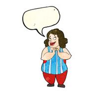 cartoon happy cook with speech bubble N3