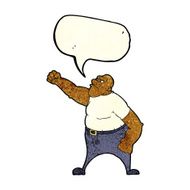 cartoon angry man with speech bubble N26