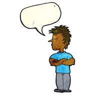 cartoon man refusing to listen with speech bubble N2