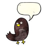 cartoon bird with speech bubble N106