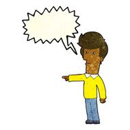 cartoon man blaming with speech bubble N4