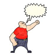 cartoon angry man with speech bubble N27