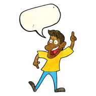 cartoon man with great idea speech bubble N7