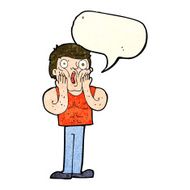cartoon shocked gym man with speech bubble N6