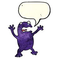 cartoon poisonous frog with speech bubble N7