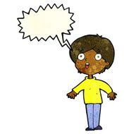 cartoon surprised man with speech bubble N44