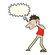 cartoon man panicking with speech bubble N20