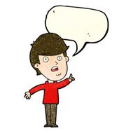 cartoon man asking question with speech bubble N16