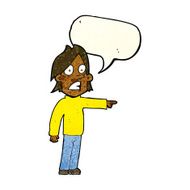 cartoon surprised man with speech bubble N45