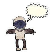 cartoon astronaut with speech bubble N41