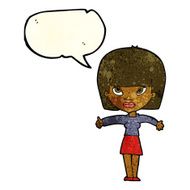 cartoon woman giving thumbs up symbol with speech bubble N24