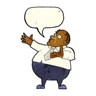 cartoon exasperated middle aged man with speech bubble N3