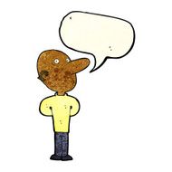 cartoon balding man with speech bubble N5