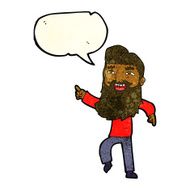 cartoon man with beard laughing and pointing speech bubble N3