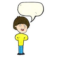 cartoon happy man with speech bubble N148
