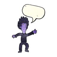 cartoon vampire with speech bubble N31