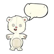 cute polar bear cartoon with speech bubble N3