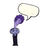 cartoon vampire with speech bubble N33