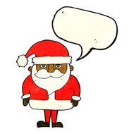 cartoon santa claus with speech bubble N67