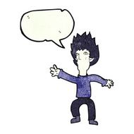 cartoon vampire with speech bubble N34