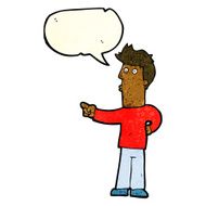 cartoon man pointing with speech bubble N62