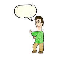 cartoon angry man with speech bubble N29