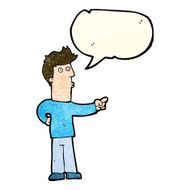 cartoon man pointing with speech bubble N64