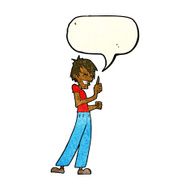 cartoon angry man arguing with speech bubble N3